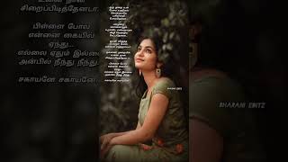 Sagayane song lyrics 💞 Sheraya Ghosal  D Imman BharaniEditZ [upl. by Sallie]