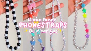 Produzindo phonestraps de miçangas tutorial passo a passo💓✨ [upl. by Ibor]