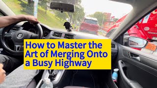 How to Merge onto a busy highway merging onto the highway tips driving safety fyp nyc crash [upl. by Anayrb]