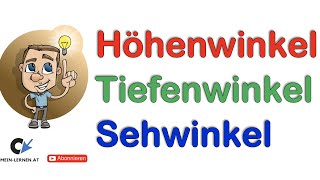 Höhenwinkel Tiefenwinkel und Sehwinkel [upl. by Ativak593]