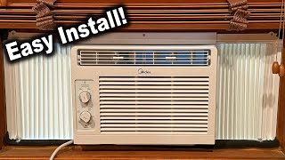 How to Install Midea 5000 BTU Window Air Conditioner  Model MAW05M1WWT AC RealTime Installation [upl. by Lonne]