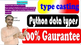 Type casting in Python  What is typecasting in Python  Type casting kya hota hai [upl. by Namra]