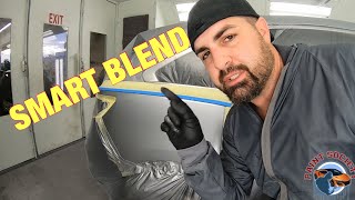 Car Painting HOW TO Blend Basecoat and Clearcoat [upl. by Mayram]