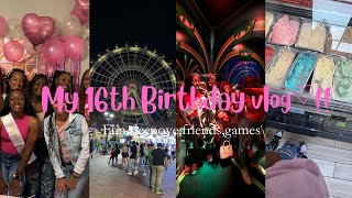 My 16th Birthday VLOGSleepover games fun etc🩷🫶🏾 [upl. by Hujsak29]