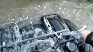 Yamaha grizzly 700 passage impossible dans l eau sans snorkel [upl. by Anitnelav]