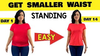 Get SMALLER WAIST amp LOSE BELLY FAT In 14 Days  1 Min Super Easy Exercise For Beginners At Home [upl. by Naol]