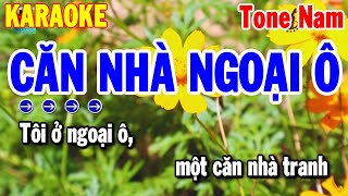 Karaoke Căn Nhà Ngoại Ô Tone Nam  Nhạc Sống Beat Chuẩn Dễ Hát  Thanh Hải [upl. by Htenywg]