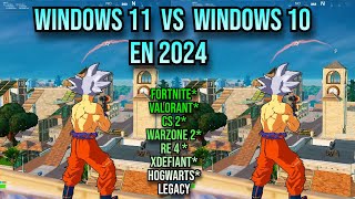 Windows 10 vs Windows 11 en 2024 Cual es Mejor para Jugar  Prueba en FortniteCS2Valorant [upl. by Ramedlab794]