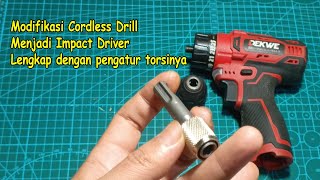 Impact driver dari bekas bor cordless [upl. by Nnylcaj]