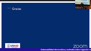 Gobernabilidad democrática y actitudes sobre migración venezolana [upl. by Bili]