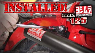 INSTALLED  YOSHIMURA HONDA TRAIL 125CT125 STRAIGHT CYCLONE FULL EXHAUST SYSTEM [upl. by Mackey]