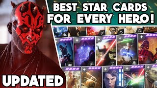 Battlefront 2  BEST STAR CARDS for EVERY HERO amp VILLAIN in ALL GAME MODES FINAL UPDATE [upl. by Gittel]