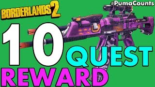 Top 10 Best Quest and Mission Reward Guns and Weapons in Borderlands 2 PumaCounts [upl. by Hardner]