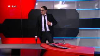 19 yearold Tarik Z assaults dutch news studio NOS [upl. by Mahtal]