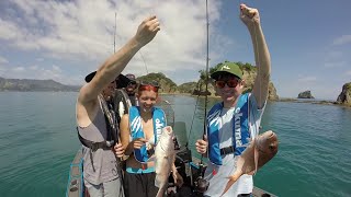 Anglers lodge in the Coromandel  the youngones on a fun Reel Kiwi Fishing adventure [upl. by Einamrej513]