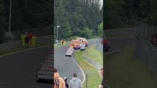 Zwischenfall bei Touristenfahrt 15624 Nordschleife Luftrettung im Einsatz Nürburgring Unfall [upl. by Edny]