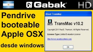 Hace un Pendrive USB bootable con OSX de apple uso TransMac [upl. by Bjork]