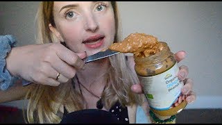 ASMR eating penut butter crunchy crackers [upl. by Ahtekahs]