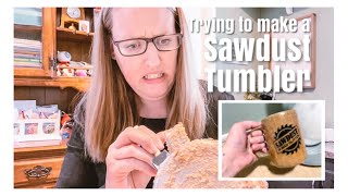 Tumbler for Men  How to Make a Sawdust Tumbler  First Try Tutorial  Great Fathers Day Present [upl. by Oinoitna667]