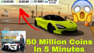 Top 5 Way to earn 50 million coins in car parking multiplayer cpmfree coins without any hack no gg [upl. by Eesdnyl]