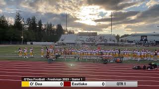 O’Dea Football  Freshman 2023  Game 1 vs Eastlake [upl. by Anavahs]