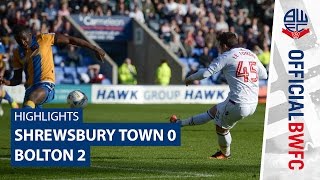 HIGHLIGHTS  Shrewsbury Town 02 Bolton [upl. by Lrigybab65]