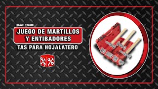 JUEGO DE MARTILLOS Y ENTIBADORES PARA HOJALATERO  CLAVE TB4040 [upl. by Riha]