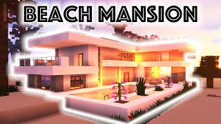 Minecraft Tutorial Modern Beach Mansion 2 4K UHD [upl. by Avril]