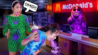 Cant BELIEVE Suri DRANK The McDonalds GRIMACE SHAKE Bad Idea  Jancy Family [upl. by Doomham66]