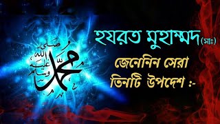 হযরত মুহাম্মদ সাঃ সেরা তিনটি উপদেশ Three Advices Of The Prophet Mohammed saw সহি বাংলা হাদিস । [upl. by Llednol]