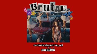 Olivia Rodrigo  brutal THAISUB แปล 😤👿 [upl. by Olette]