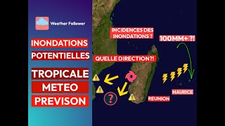 Inondations à lIle Maurice et à la Réunion Possibles Le cyclone Cheneso pourrait devenir puissant [upl. by Einapets431]