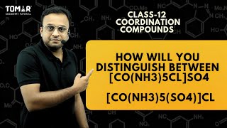 Class 12  coordination compounds How to distinguish between two ionisation isomers [upl. by Glinys238]