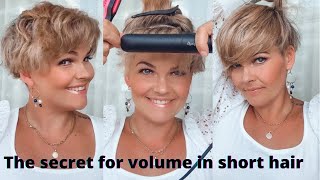 How to volume up short hair with a flat iron  straightener  salirasa [upl. by Alcott322]