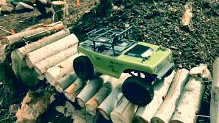 First attempt building 124 small scale RC Crawler course  Stock Axial SCX24 Deadbolt [upl. by Funch781]