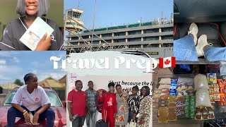 CANADA TRAVEL PREP VLOG🇨🇦Moving from Nigeria to Canada documentation foodstuffsairport dropoff [upl. by Nede]