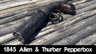 1850s Self Defense The Allen amp Thurber Pepperbox [upl. by Ahsinaj]