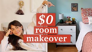 How to do a Bedroom Makeover without buying ANYTHING new [upl. by Reede]