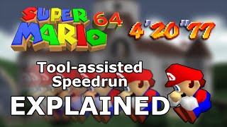 Super Mario 64 Toolassisted speedrun world record explained [upl. by Aicaca]