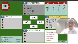 Interesting Bridge Deals  Thakral and Jaggy show what killing defence looks like [upl. by Ssirk742]