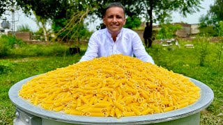 Pasta in White Sauce  White Sauce Pasta Cooking in Village  Indian Style WHITE SAUCE Pasta Recipe [upl. by Akyeluz]