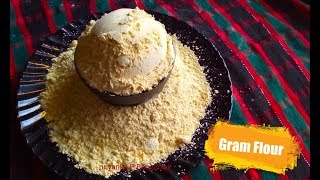 Homemade Besan or Gram Flour  ghar mein besan kaise banaye besan recipe food [upl. by Aiva493]