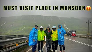 Best Place To Visit in Rainy Season😍  Sunday Bike Ride in Monsoon [upl. by Ahsitauq]