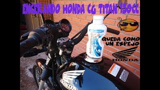 COMO ENCERAR HONDA TITAN Y DEJARLO COMO UN ESPEJO [upl. by Alyhc]