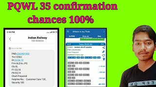 IRCTC Waiting Lists and Chances of Ticket Confirmation  PQWL 35 confirmation chances 100 [upl. by Htur]