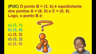 O que são pontos equidistantes Exercício resolvido  PUC [upl. by Caundra83]