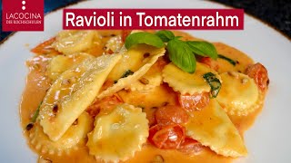 Ravioli in Tomatenrahm schnelles gesundes Rezept soooo lecker  La Cocina [upl. by Essirehc]