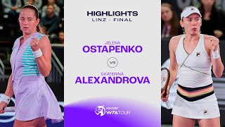 Jelena Ostapenko vs Ekaterina Alexandrova  2024 Linz Final  WTA Match Highlights [upl. by Ennaeerb]