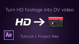 After Effects Tutorial  Turn Your Footage Into Interlaced DV Video Project Files Included [upl. by Essilec942]