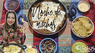 NOCHE DE NACHOS  NOCHE MEXICANA  Nachos con carne y queso [upl. by Fidelas]